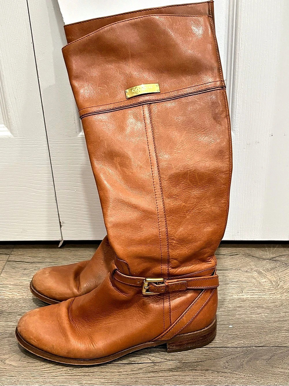 Coach Tall Riding Boots in Cinnamon Brown